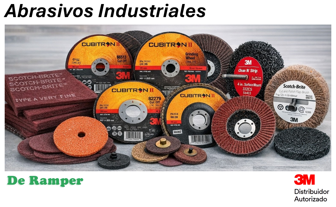 Abrasivos industriales 3M distribuidos por DeRamper
