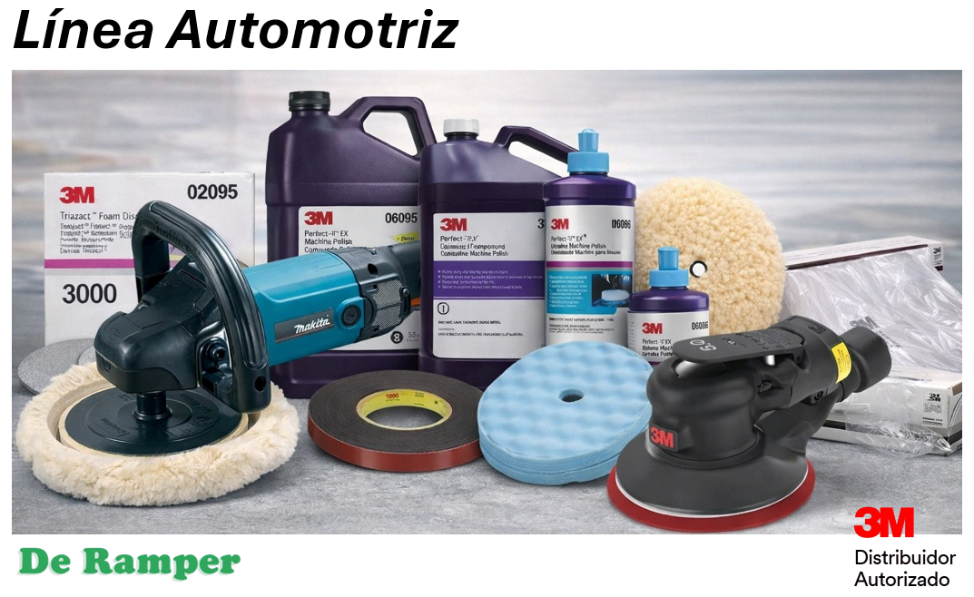Productos automotrices 3M distribuidos por DeRamper